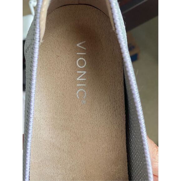 Vionic Womens Uptown Knit Skimmer Flat Light Grey Sz 8.5 Wide - Picture 6 of 11